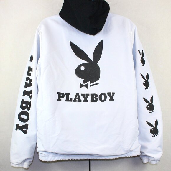 Playboy Large Logo Windbreaker Jacket Mens XL - Picture 1 of 10